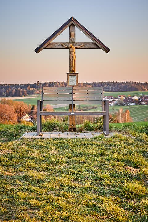 Gemeinde Reischach Landkreis Altötting Arbing Feldkreuz Aussicht (Dirschl Johann) Deutschland AÖ